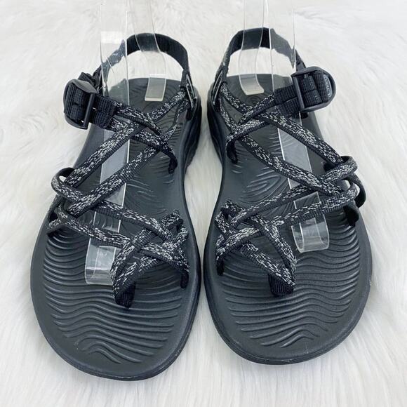 Chaco Black/Gray ZX/2 Sport Sandals Women's Sz 10 Adjustable Straps Arch Support - Picture 2 of 9